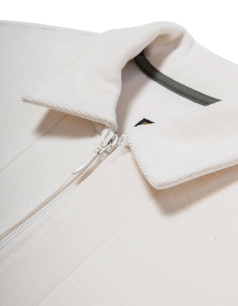 DARK SEAS Jethro Mens Zip-Up Polo Shirt - CREAM Product Image