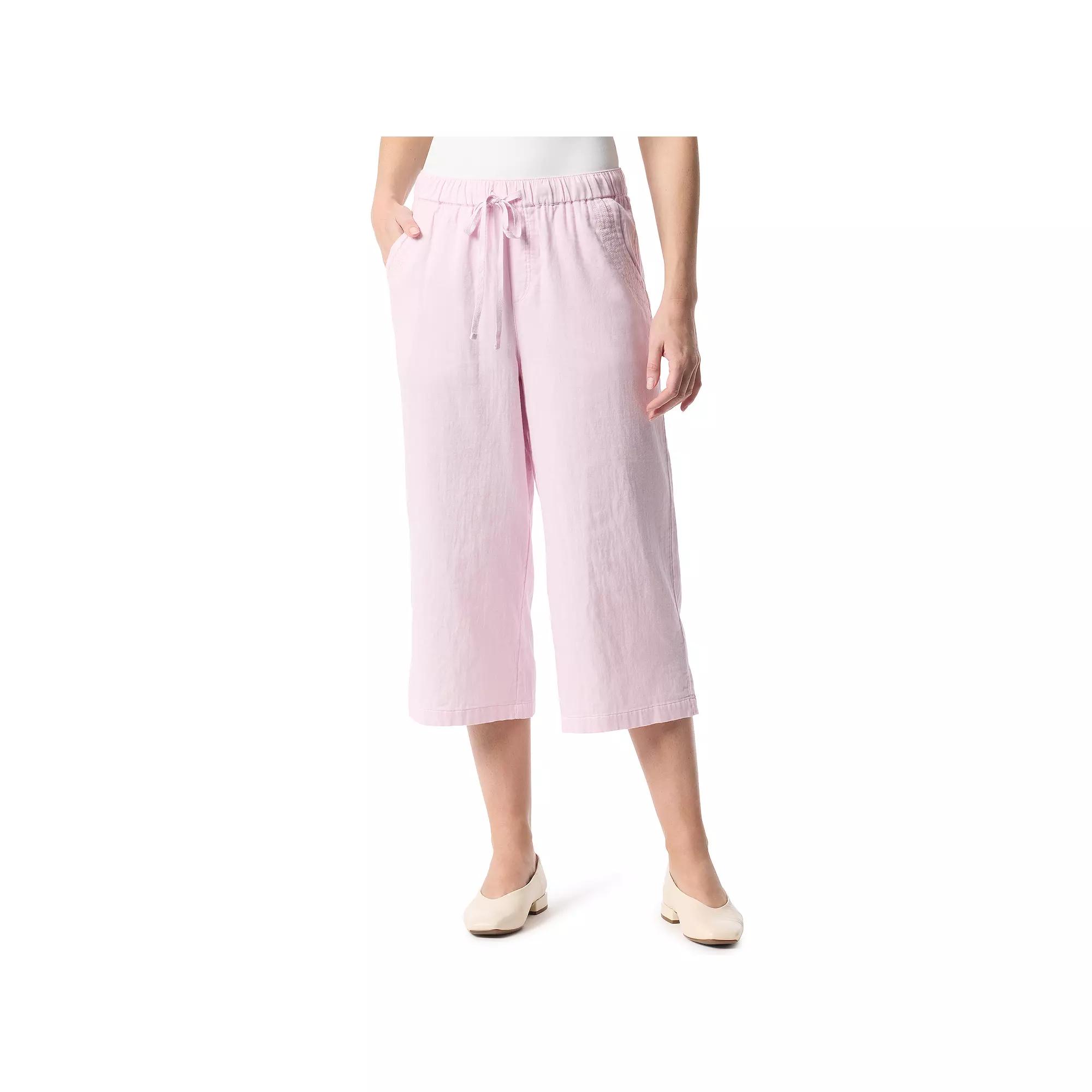 Womens Gloria Vanderbilt Drawstring Waist Wide Leg Capris Product Image