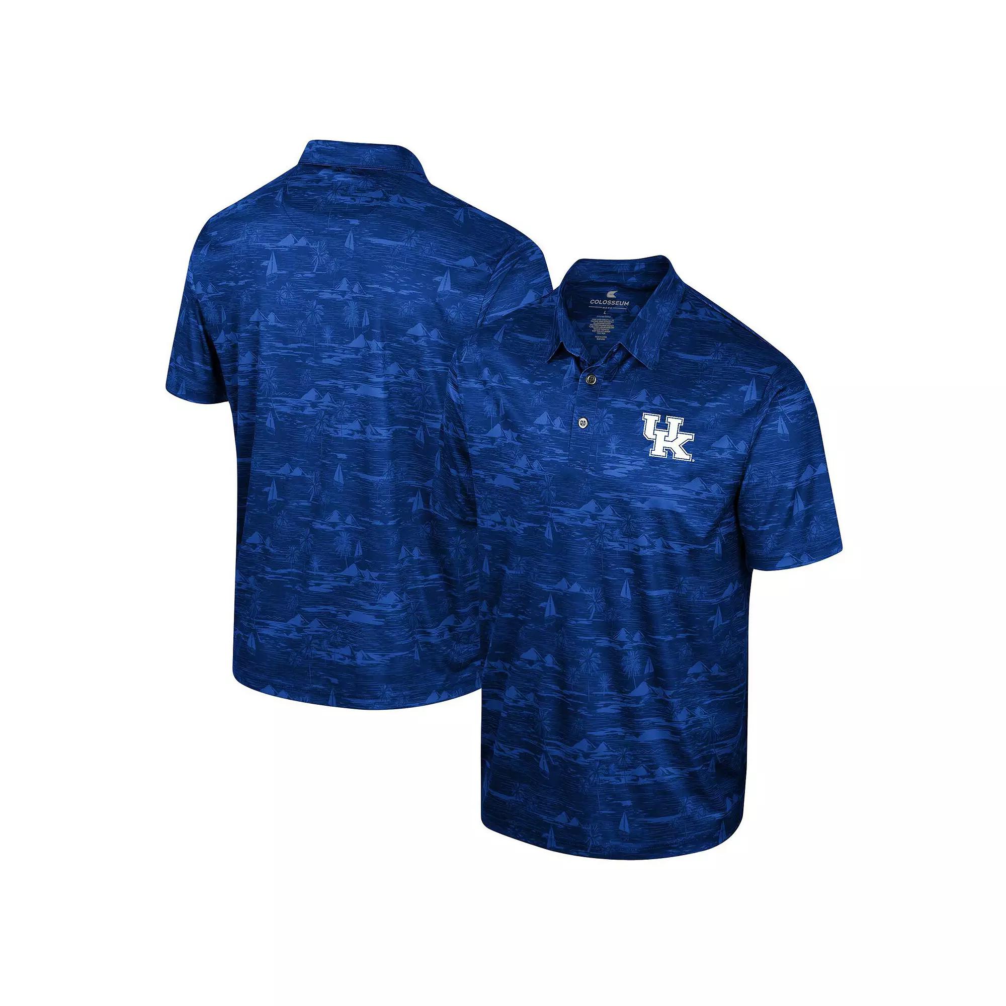 Men's Colosseum Black Colorado Buffaloes Daly Print Polo,  Product Image