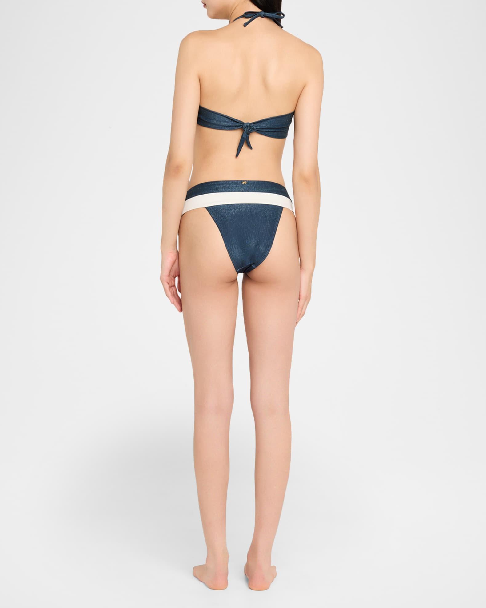 Striped Bandeau Bikini Top Product Image