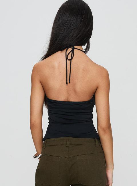 Rehna Halter Top Black Product Image