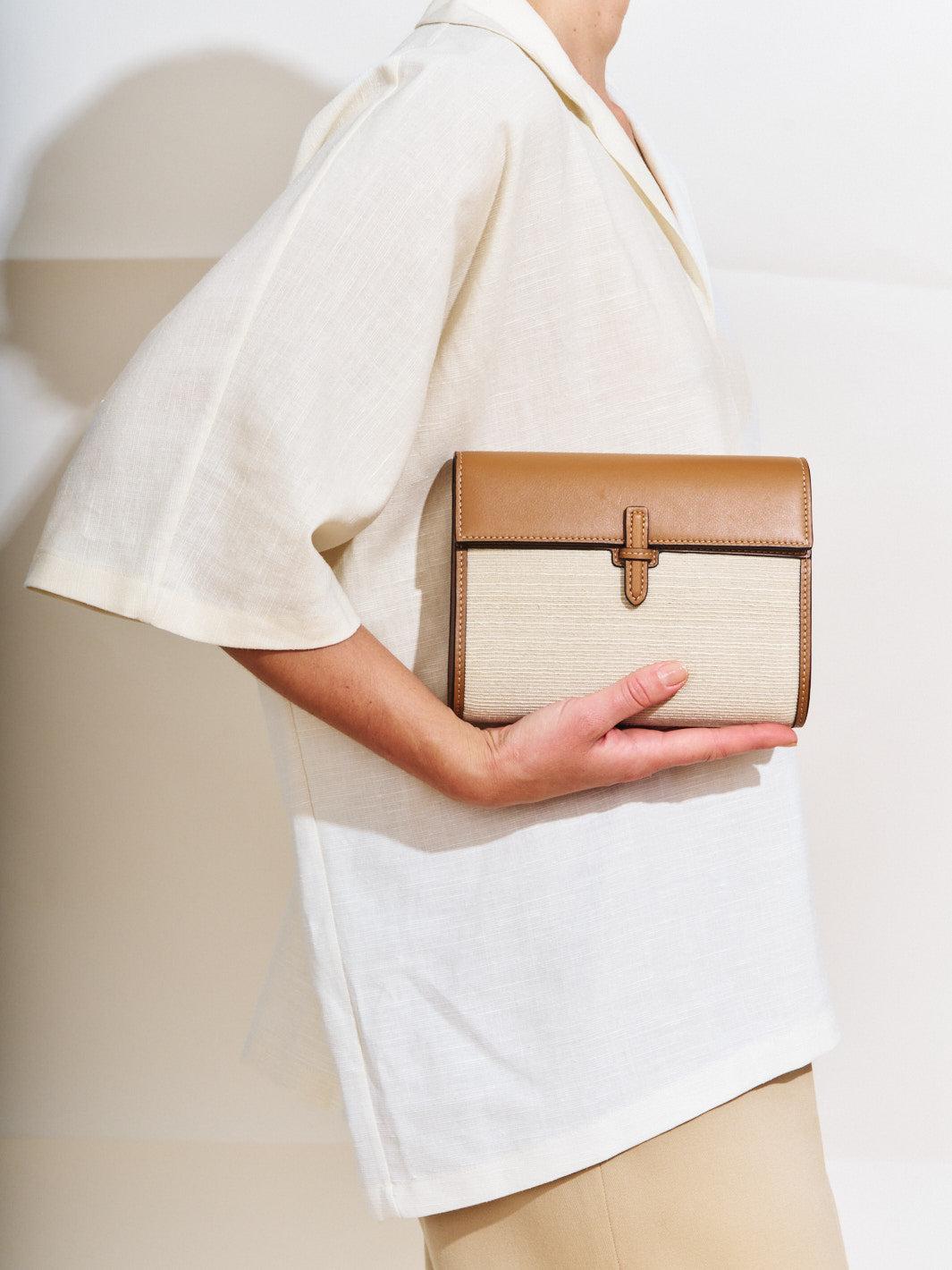 The Small Soft Clutch in Natural Fiber Product Image