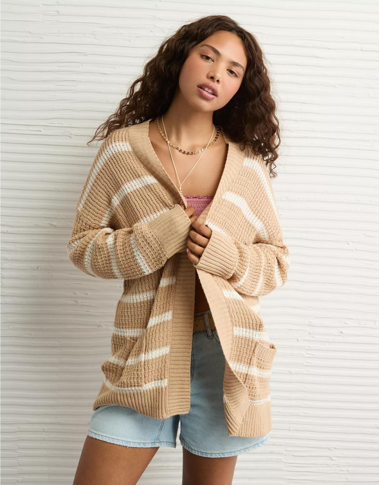 AE Open Knit Cardigan Product Image