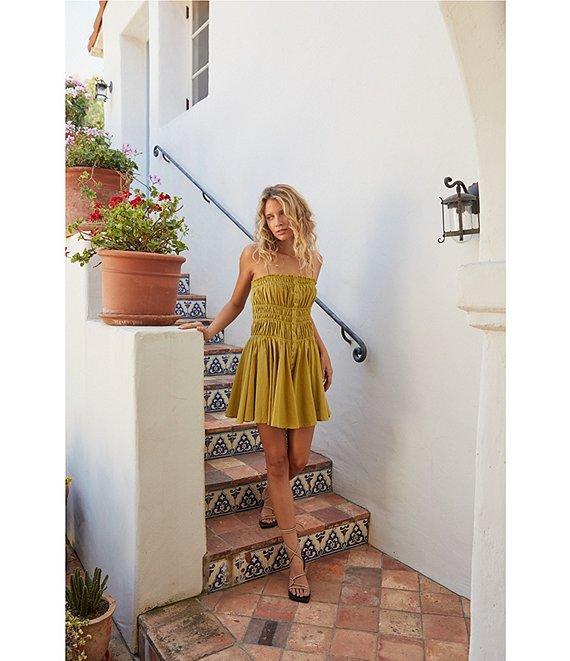 Lucy Paris Malvina Square Neck Sleeveless Smocked Bodice Mini Dress Product Image