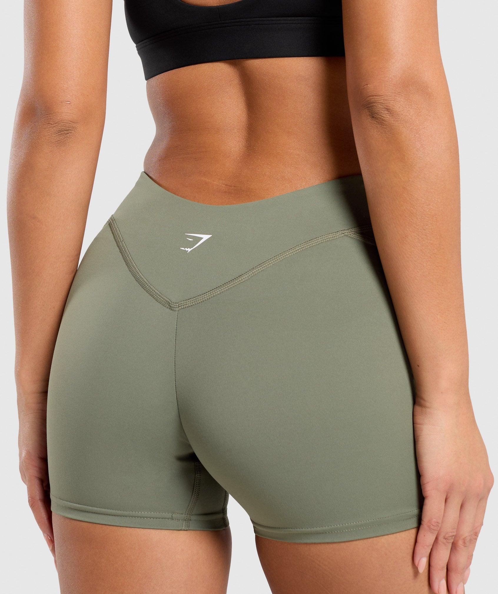 Gymshark Dipped Waistband Shorts - Base Green Female Product Image
