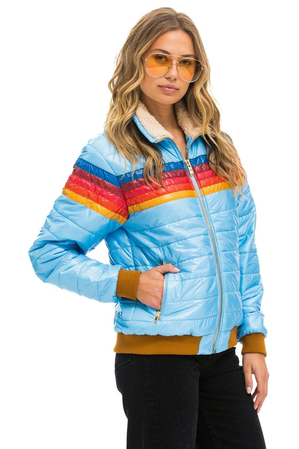 5 STRIPE JACKET -  SKY GLOSSY Female Product Image