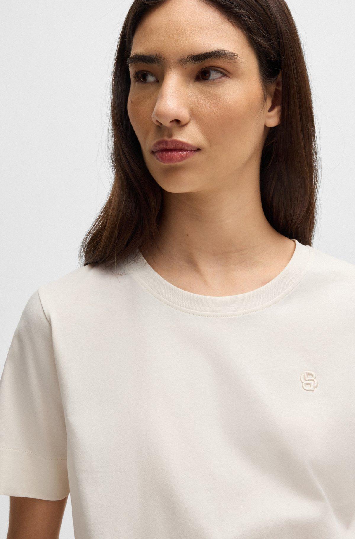 Mercerized-cotton T-shirt with Double B monogram Product Image