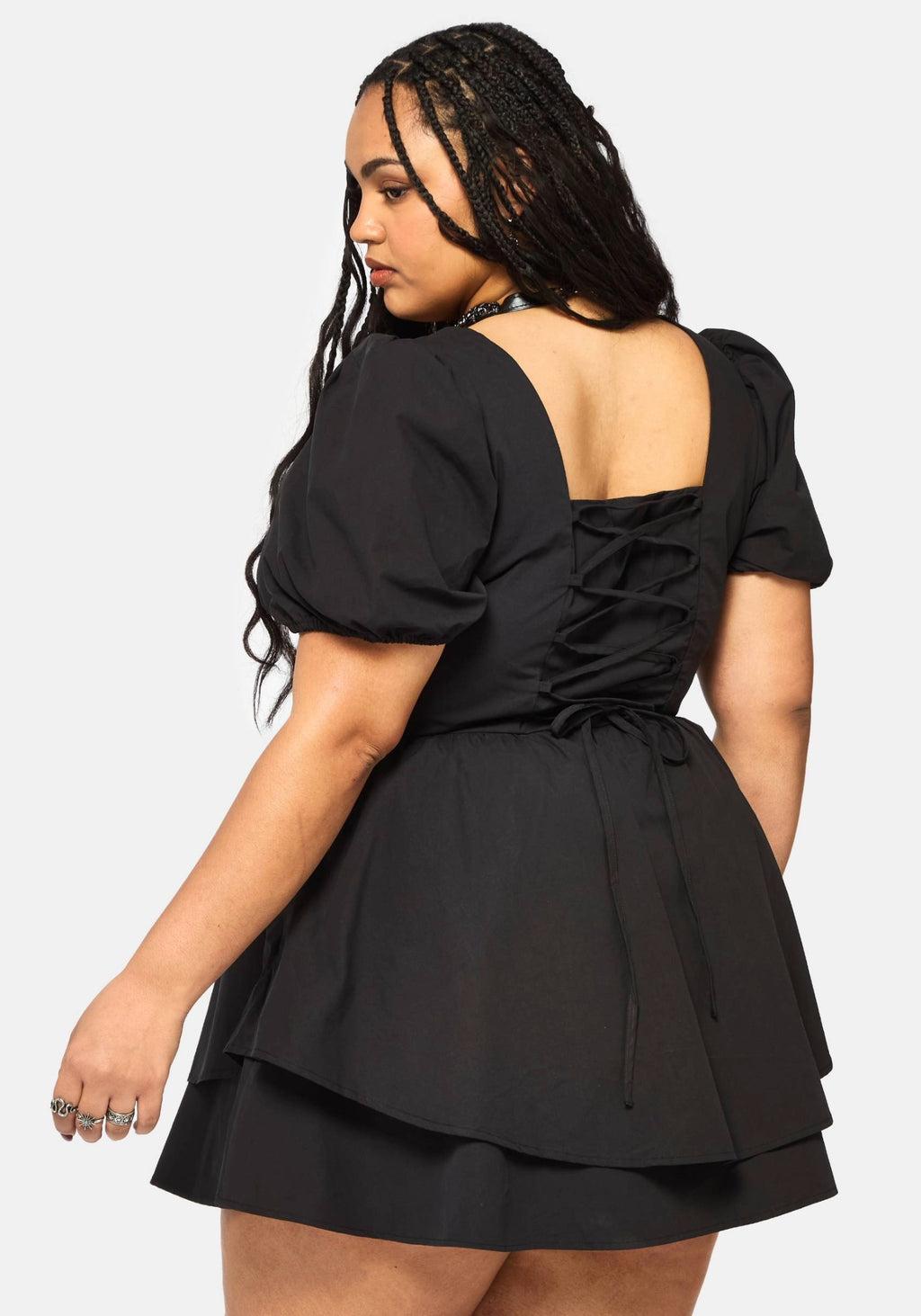 Obsidia Lace Up Corset Mini Dress Product Image