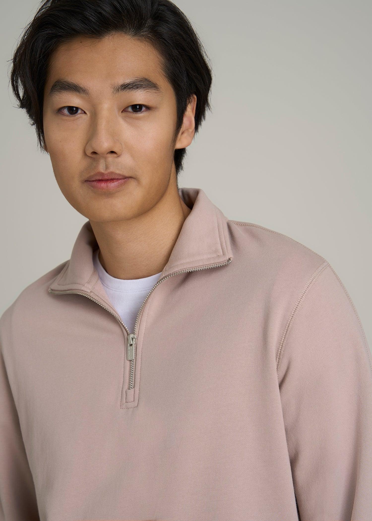 Wearever 2.0 French Terry Quarter-Zip Sweatshirt for Tall Men in Desert Rose Male Product Image