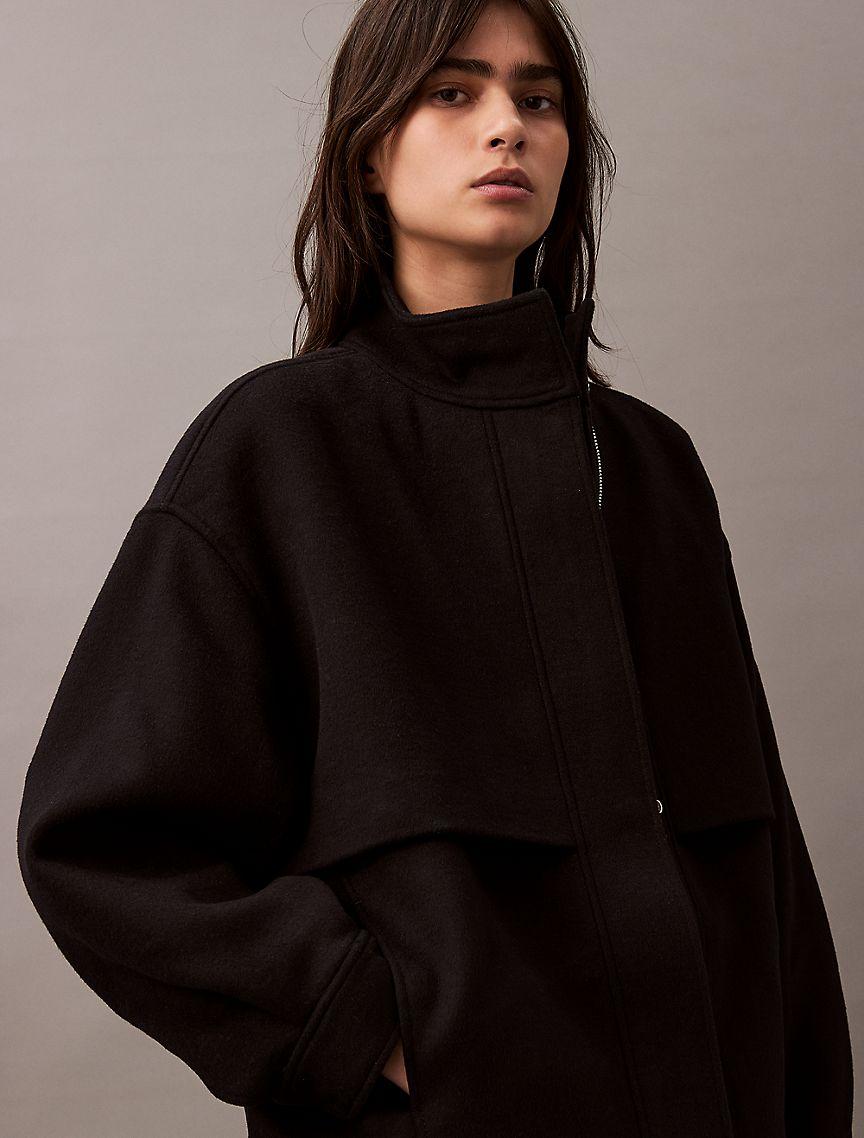 Wool Blend Bomber Jacket Product Image