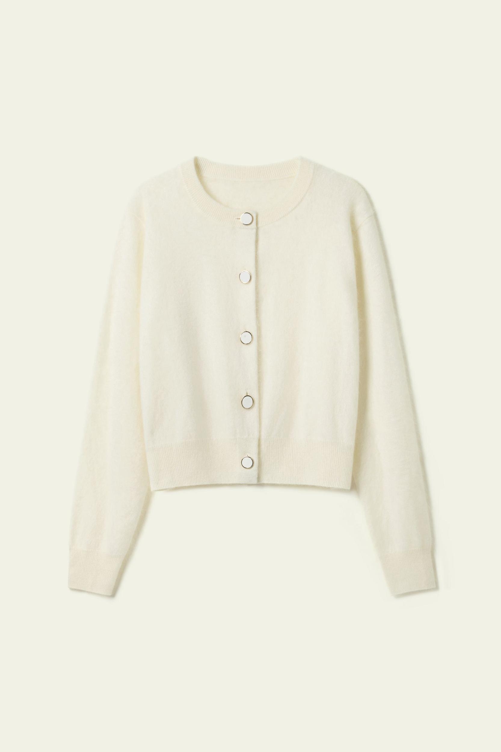 Ultra-Soft Brushed Cashmere Cardigan Product Image