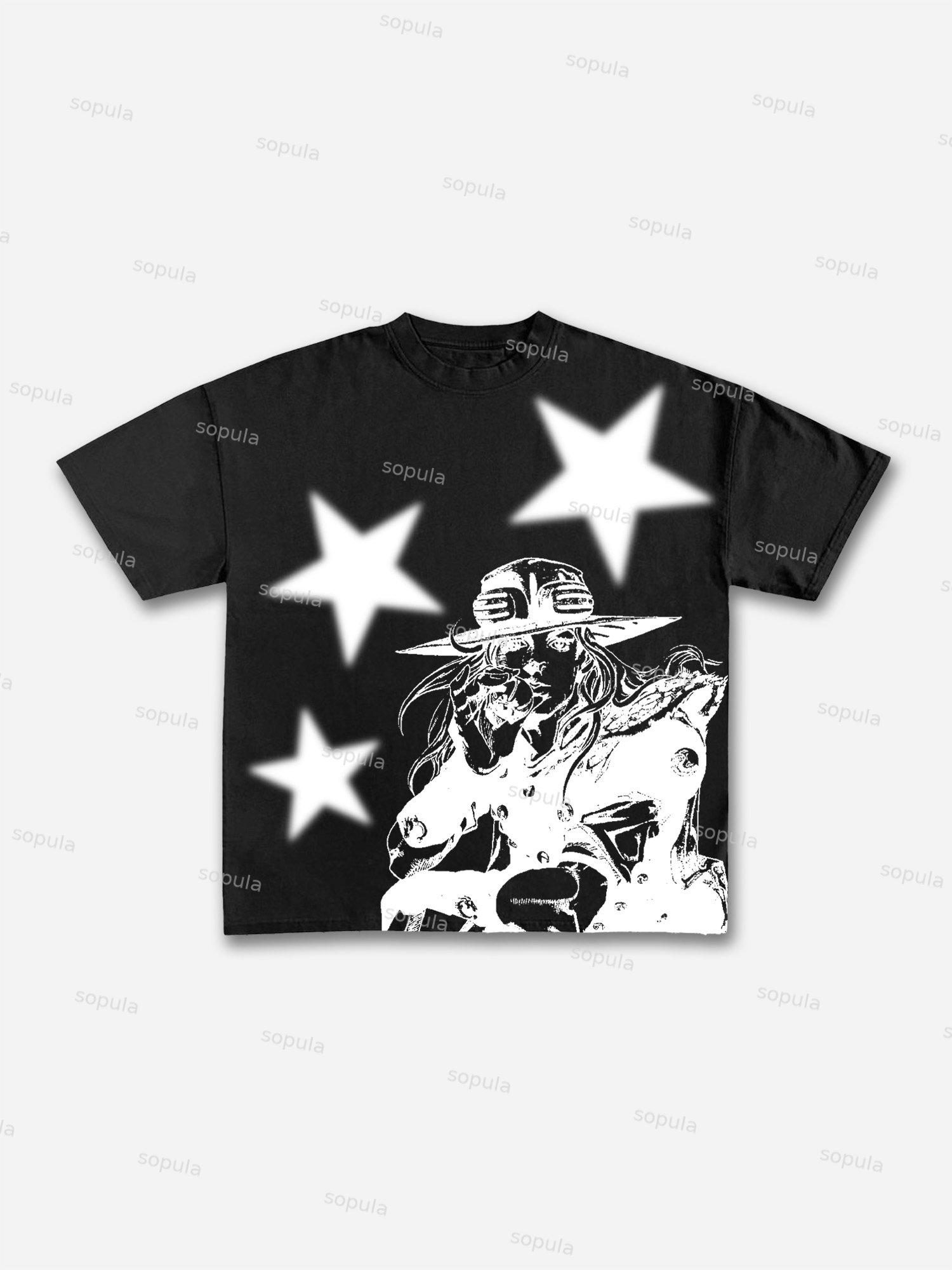 Gero Zeppelin Unreal Star Graphic Cotton T-shirt Product Image