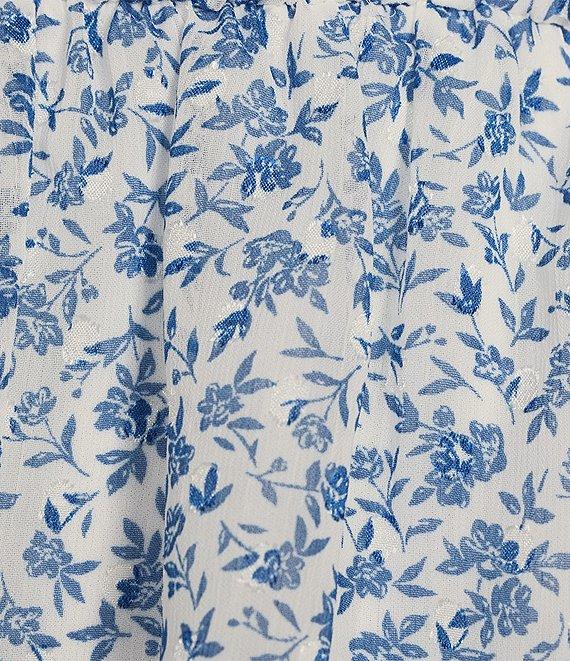 I.N. San Francisco Floral V-Neck Off The Shoulder Flutter Sleeve Triple Tiered Dress Product Image