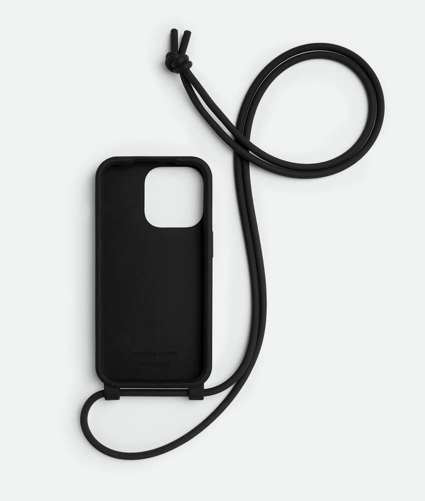 Men's iPhone 15 Pro Case With Strap in Black Product Image