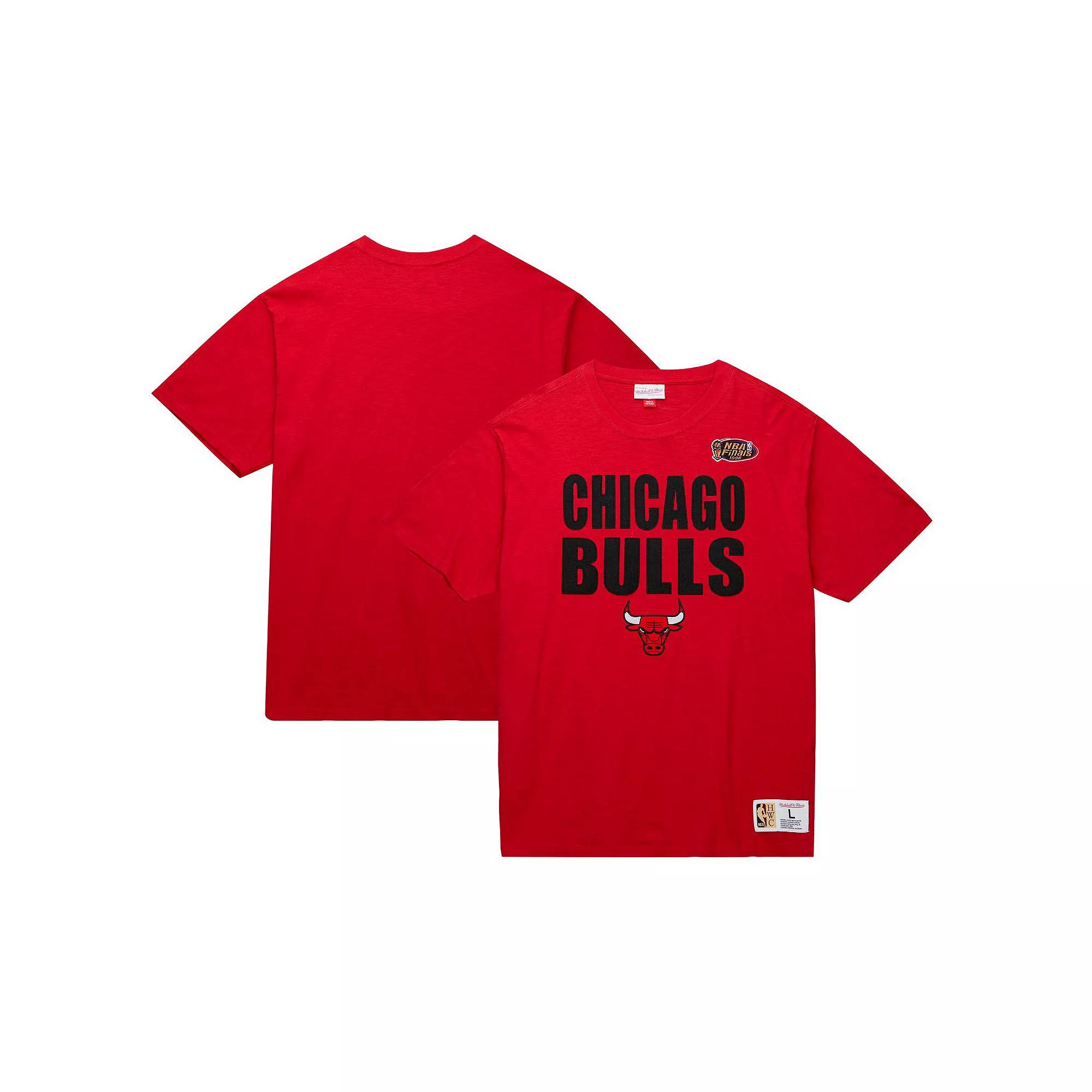 Men's Mitchell & Ness Red Chicago Bulls Hardwood Classics Legendary Slub T-Shirt, Size: Medium Product Image