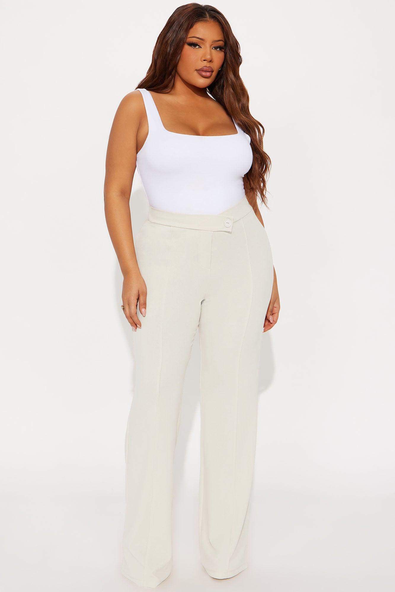 Tall Call It Even Wide Leg Dress Pants - Oatmeal Female Product Image