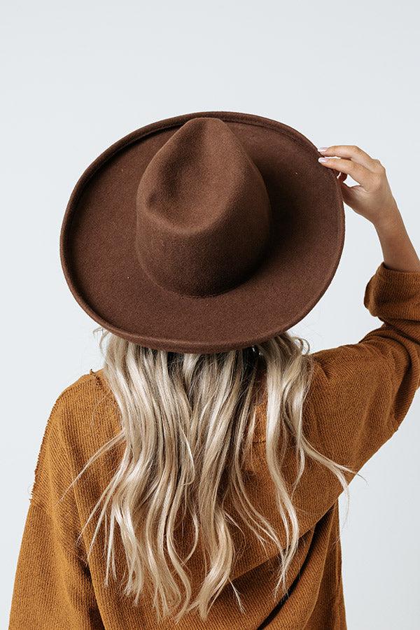 Chasing Wanderlust Wool Fedora In Mocha Product Image