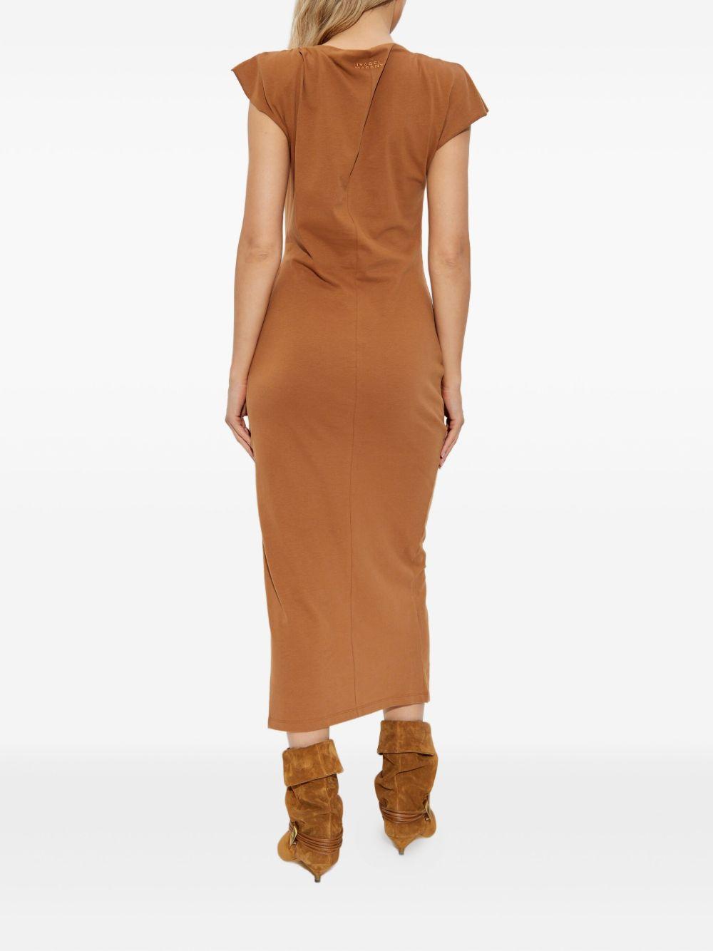 Nadela side-split draped midi dress Product Image