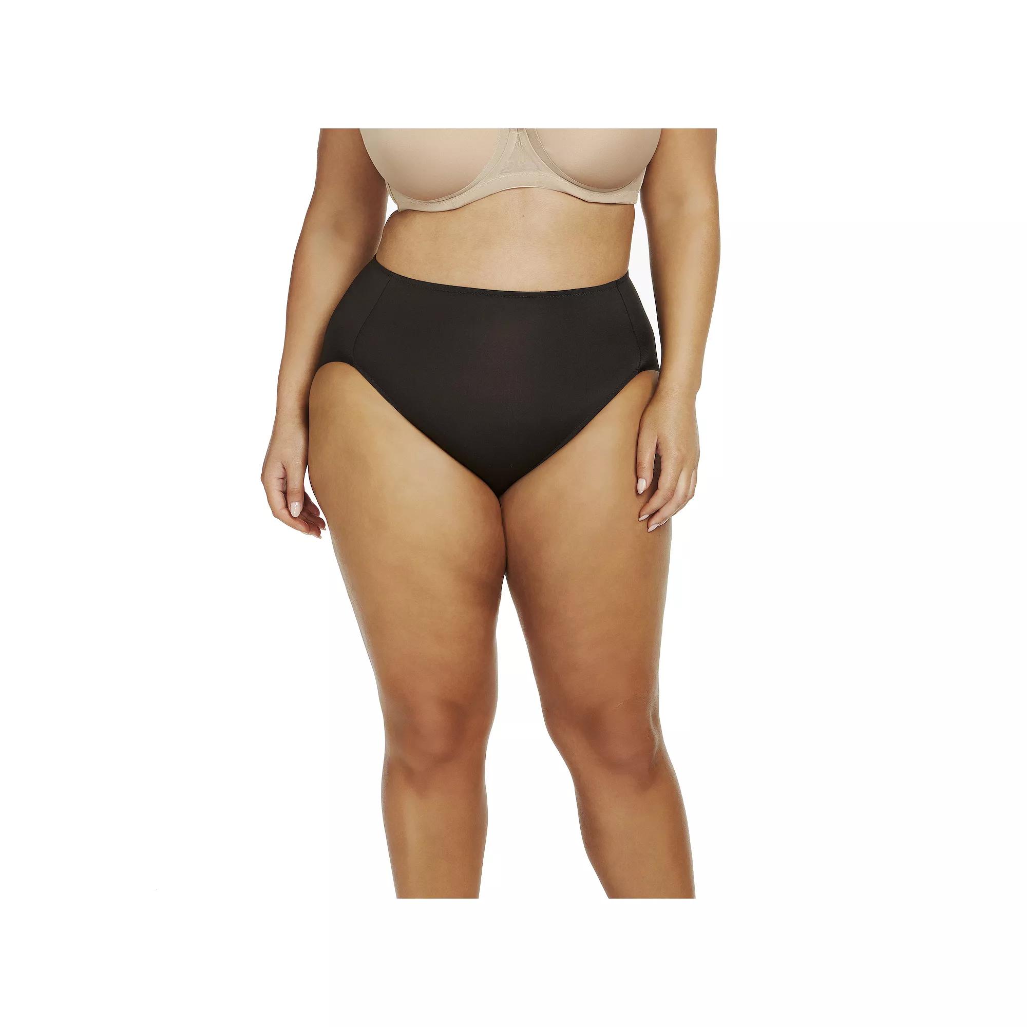 Plus Size Naomi & Nicole Shapewear No Show, No Lines Hi-Cut Brief Panty A814, Womens Product Image