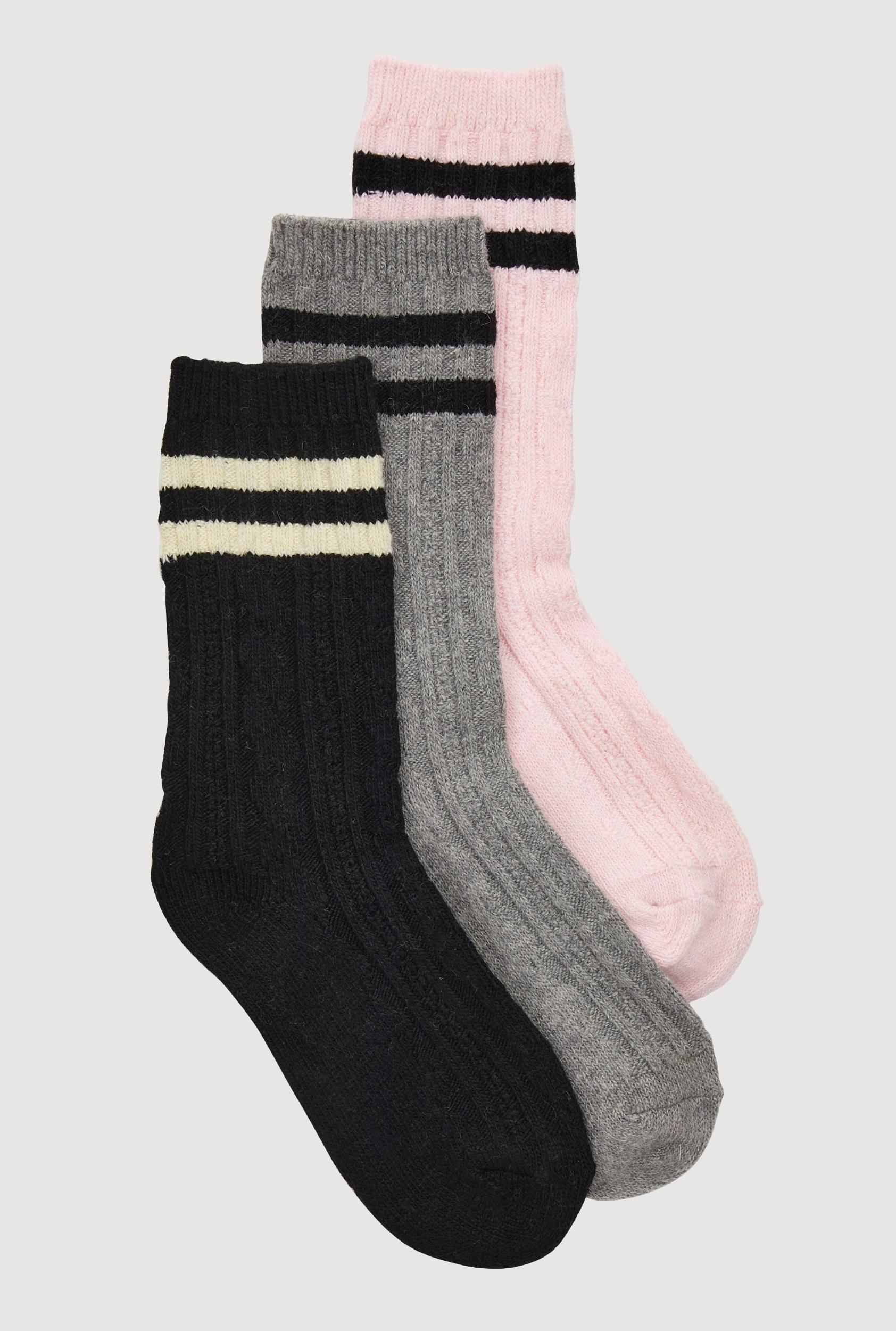 Striped Detail Boot Socks 3 Pack Female Product Image