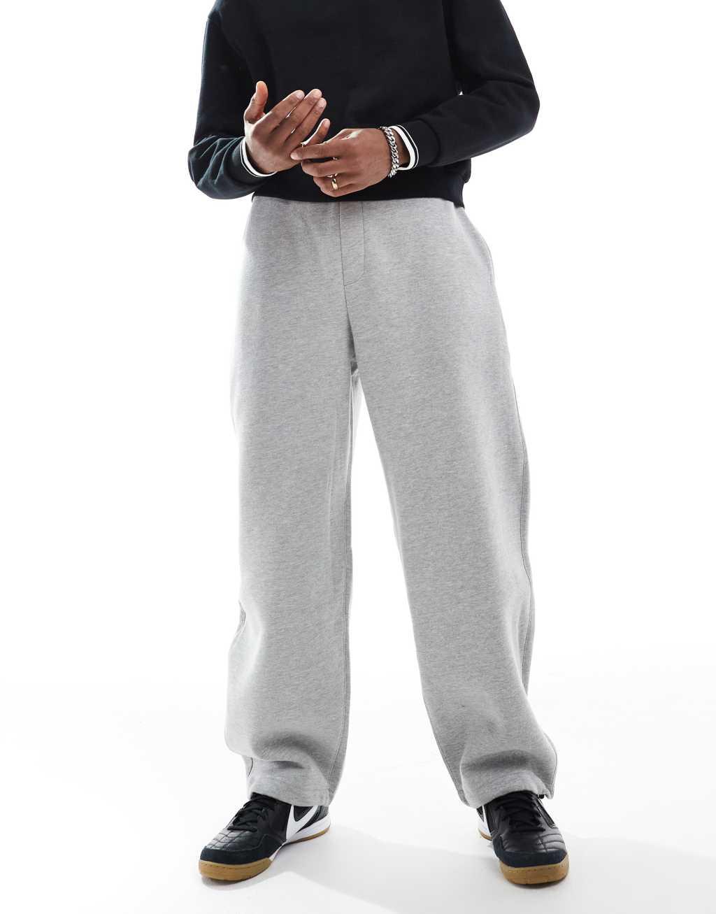 Bershka balloon fit sweatpants in gray Product Image