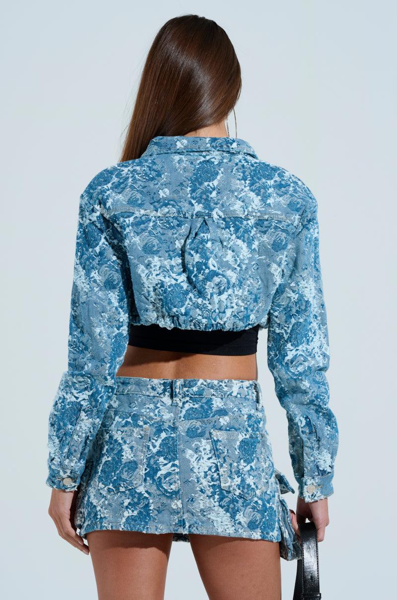 DAY N NIGHT CROPPED DENIM BUTTON DOWN Product Image