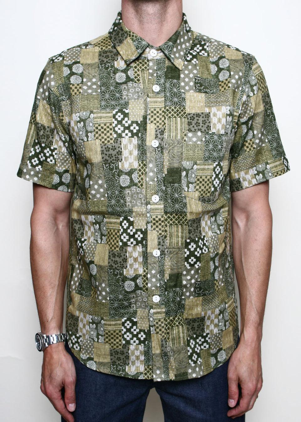 Oxford Shirt // Patchwork Green Product Image