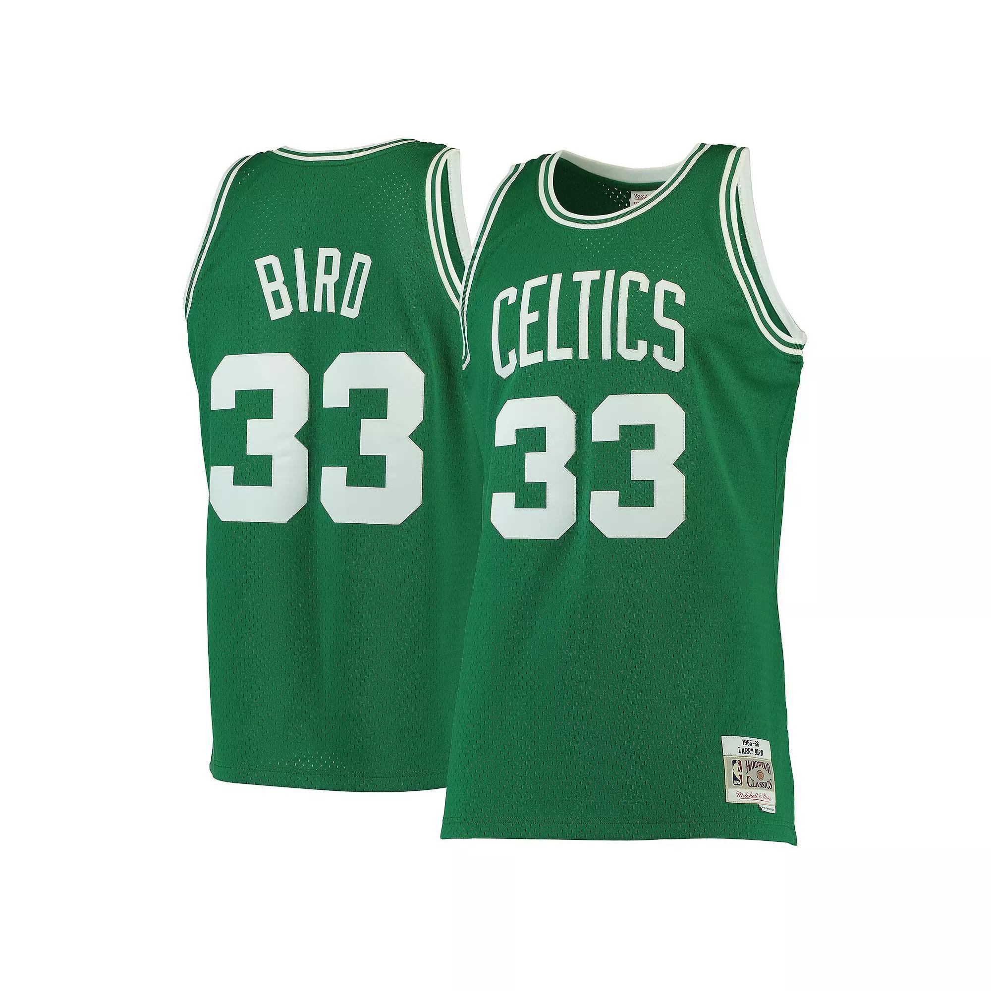 Men's Mitchell & Ness Larry Bird Kelly Green Boston Celtics Hardwood Classics Swingman Jersey, Size: Medium Product Image