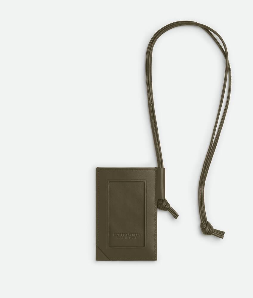 Men's Intrecciato Stamp Badge Holder in Cypress Product Image