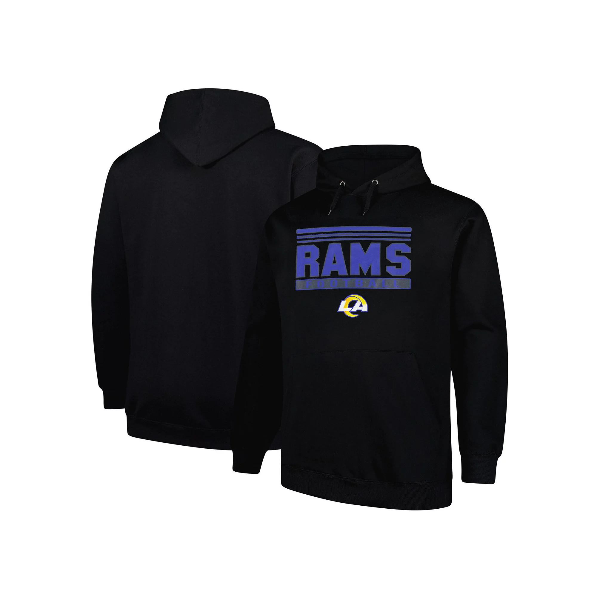 Men's Fanatics Black Los Angeles Rams Big & Tall Pop Pullover Hoodie,  Product Image