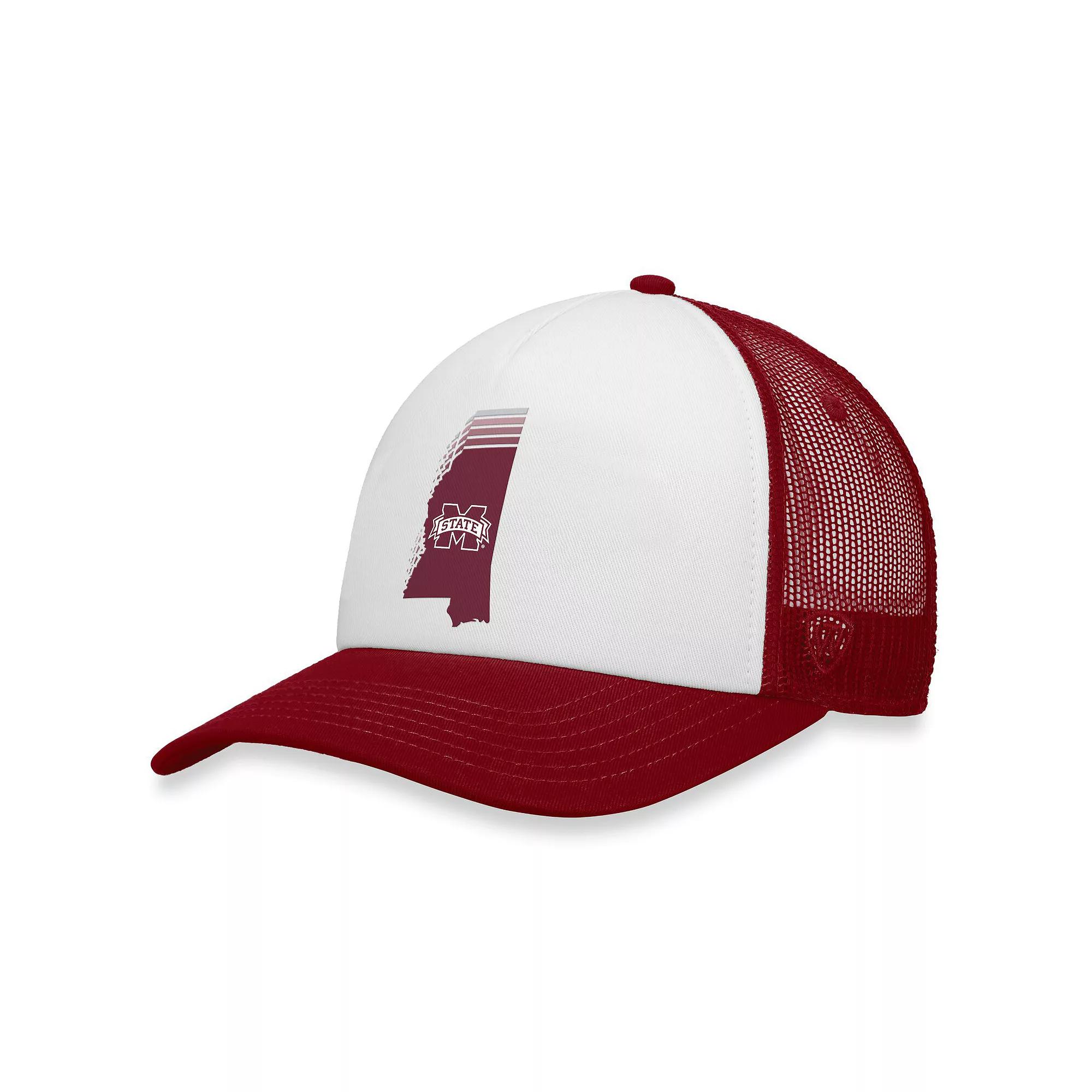 Men's Top of the World White/Maroon Arizona State Sun Devils Tone Down Trucker Snapback Hat Product Image