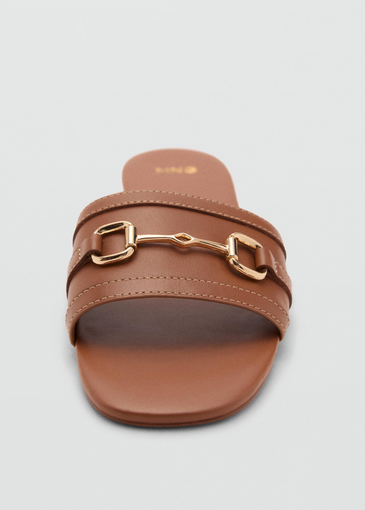 Buckle leather sandals - Women | MANGO USA Product Image