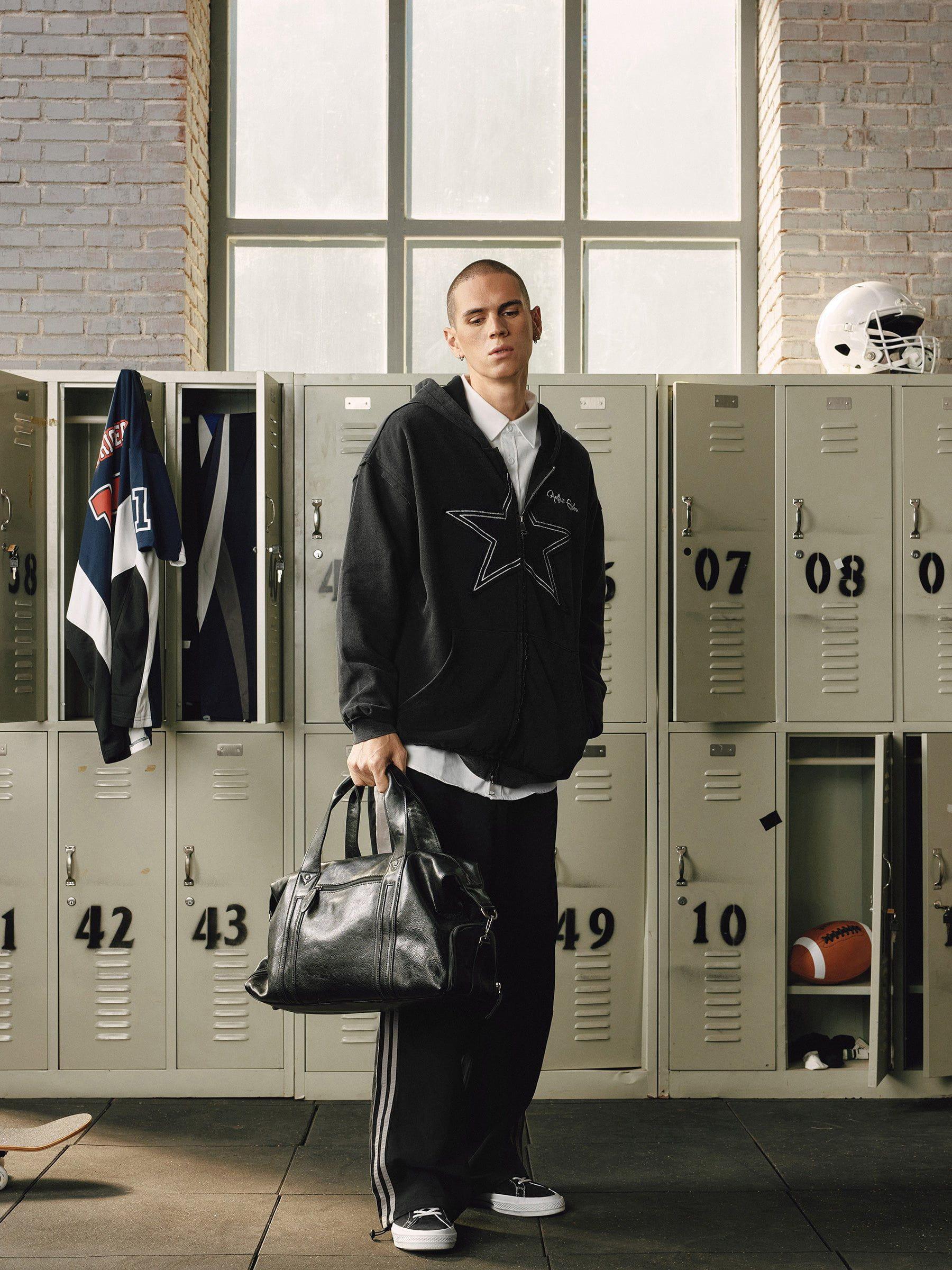 Aelfric Eden Oversized Star Zip Up Hoodie Product Image