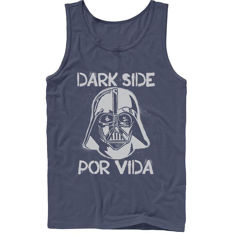 Men's Star Wars Darth Vader Dark Side Por Vida Stamp Tank Top,  Product Image