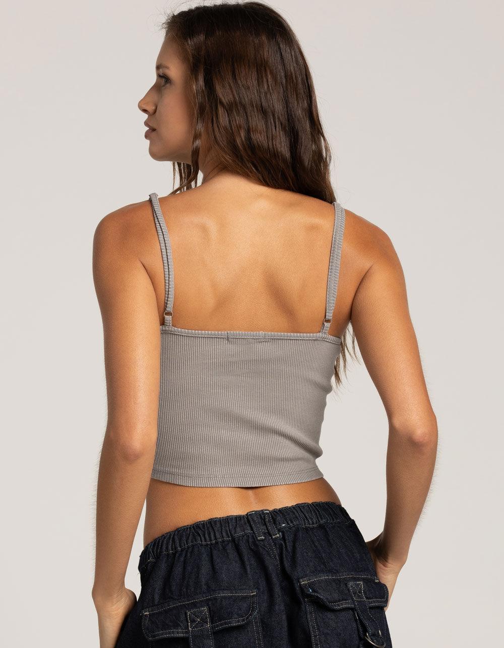 FULL TILT Butterfly Womens Cami Top - GRAY Product Image