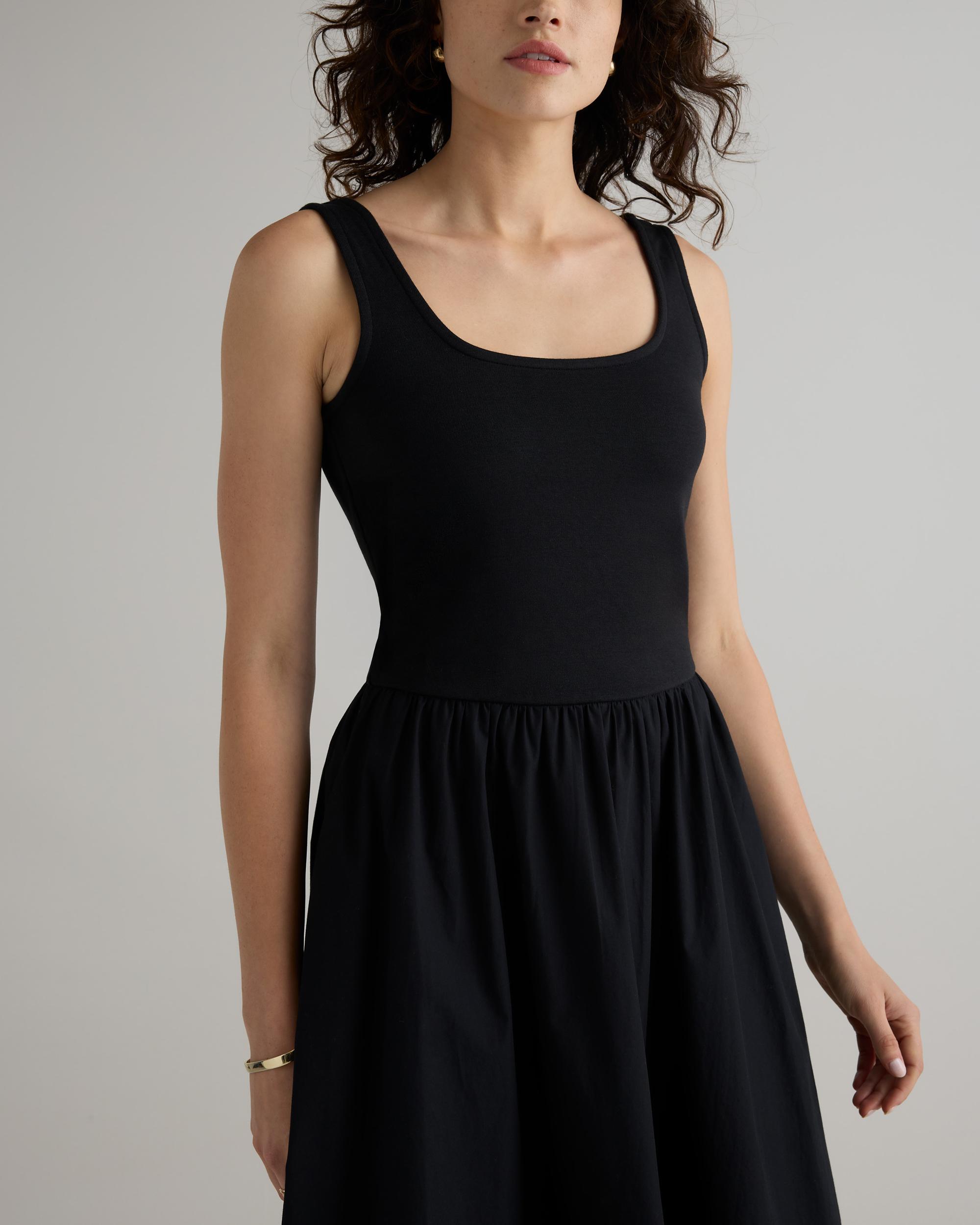 Quince | Women's Cotton Mixed Media Tank Top Dress Cotton/Modal Product Image