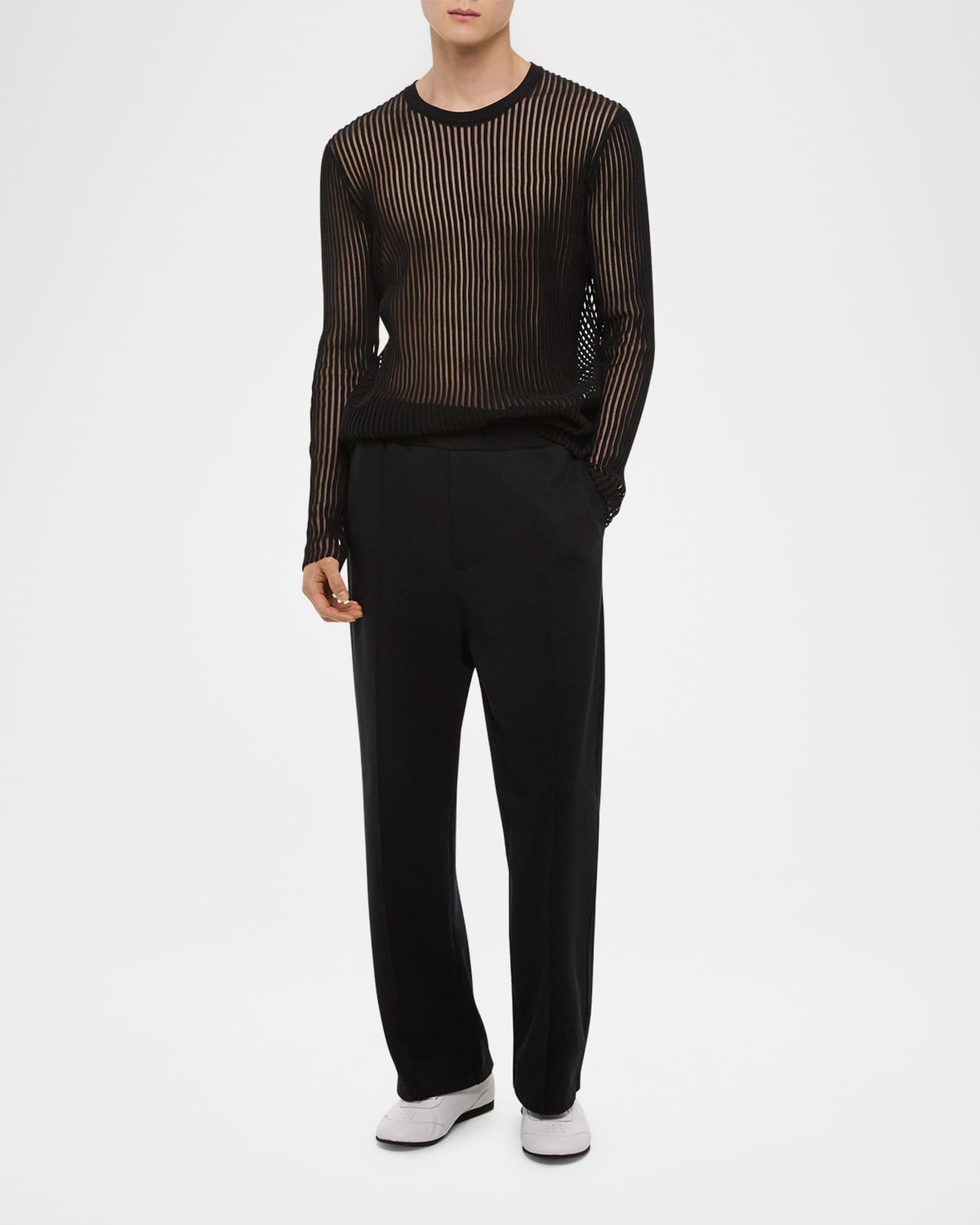 Men's Sheer Vertical Ribbed Top Product Image