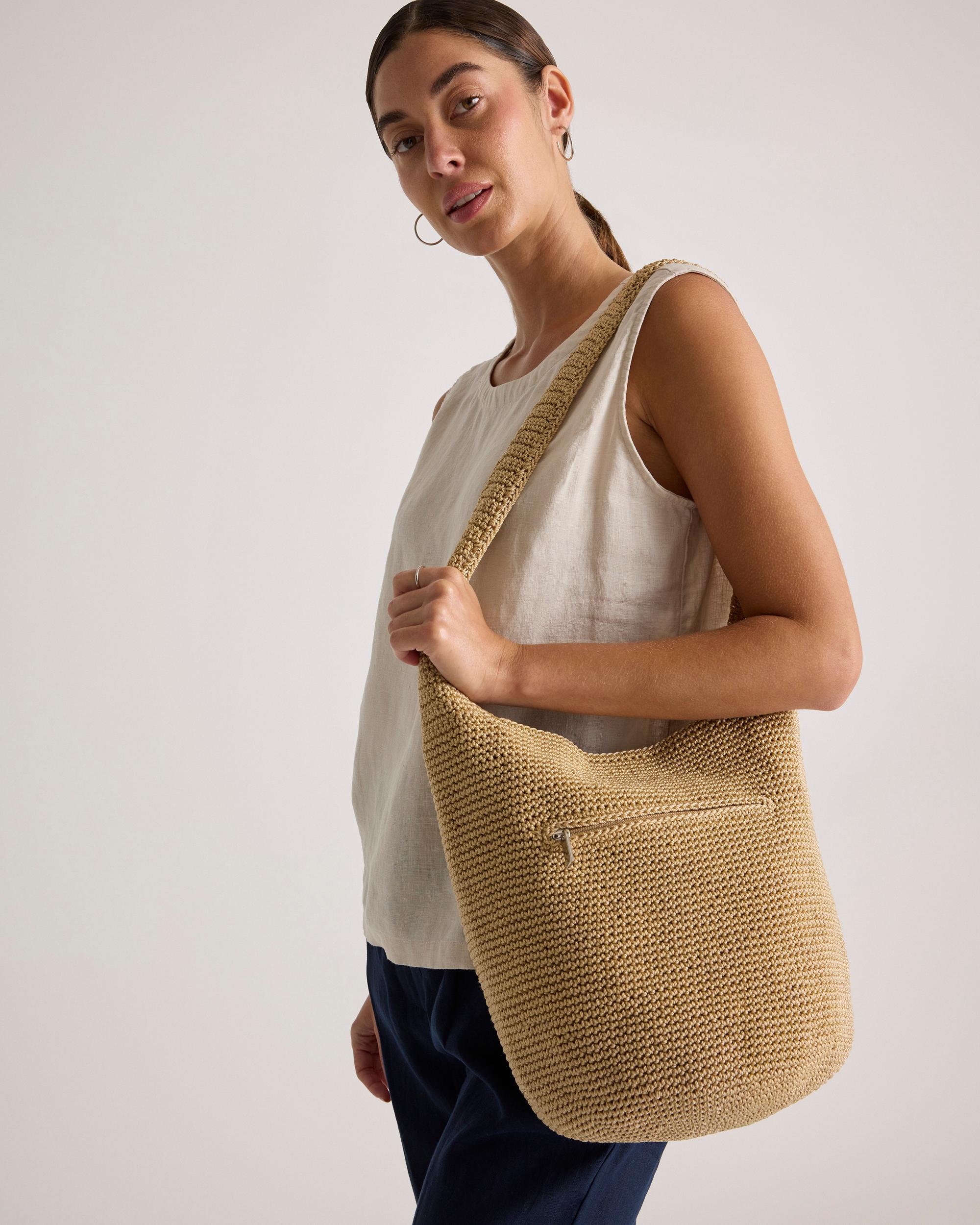Quince | Women's Hand Crochet Hobo Shoulder Bag Recycled Polyester Product Image