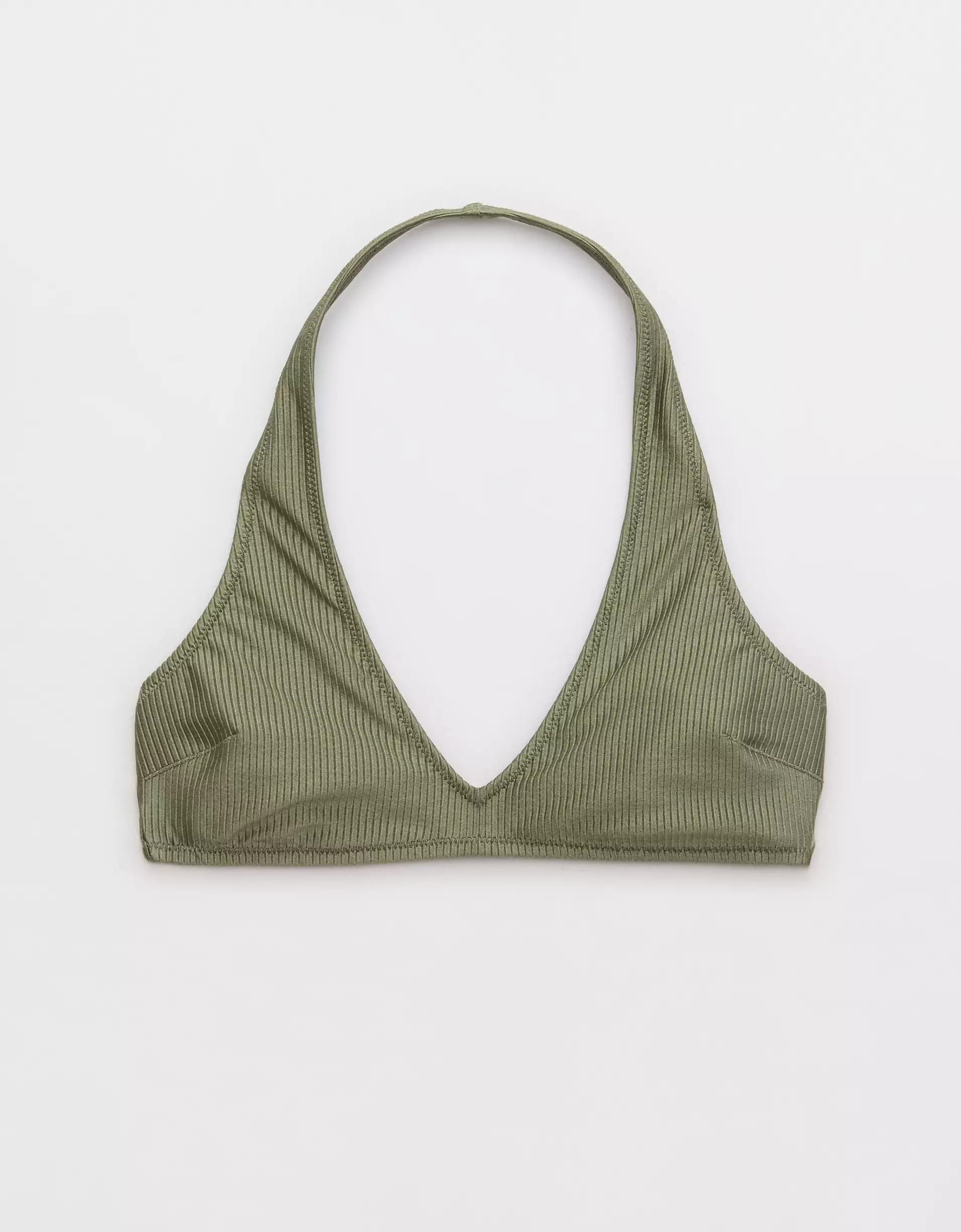 Aerie Shine Rib Halter Bikini Top Product Image
