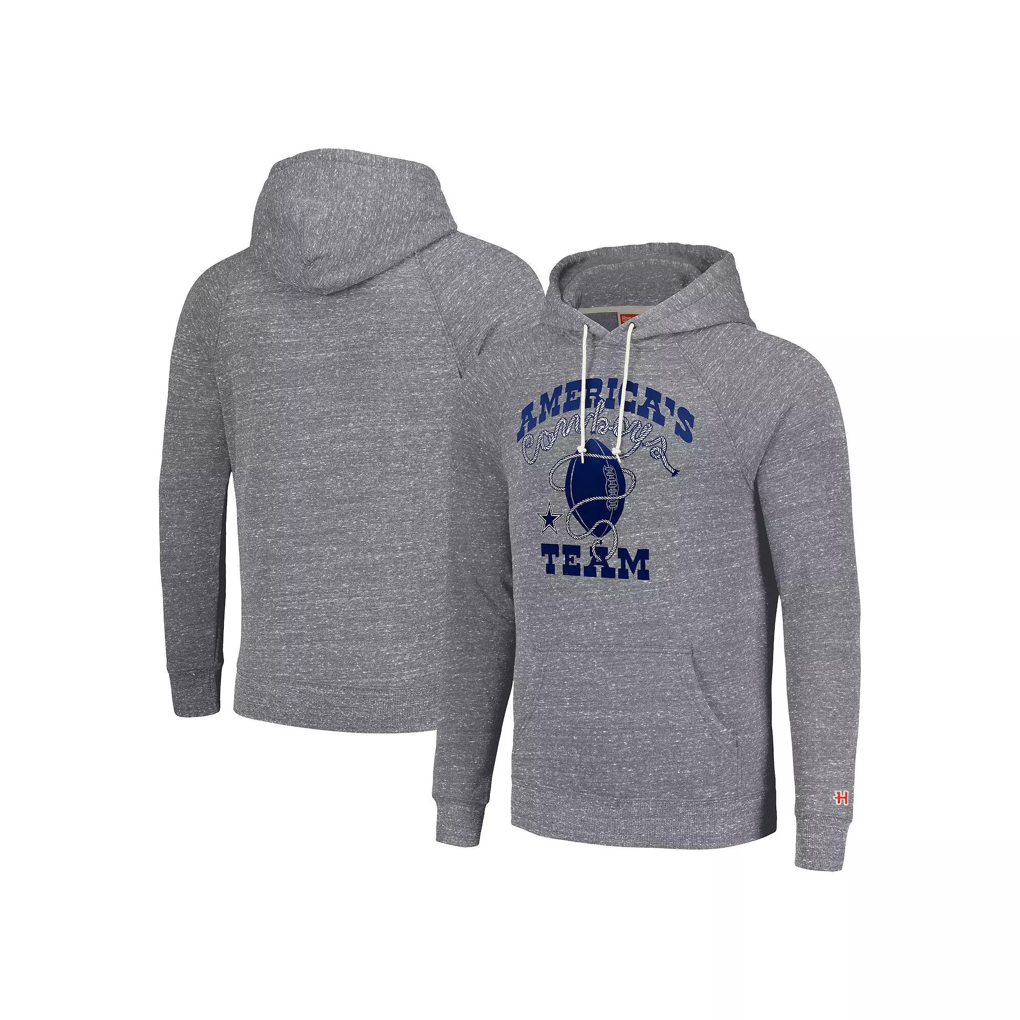 Men's Homage Gray Dallas Cowboys America's Team Hyperlocal Raglan Pullover Hoodie, Adult Unisex,  Product Image