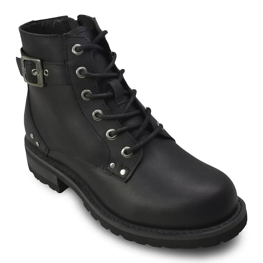 Ride Tecs 8647L Women's Leather Biker Boots,  Product Image