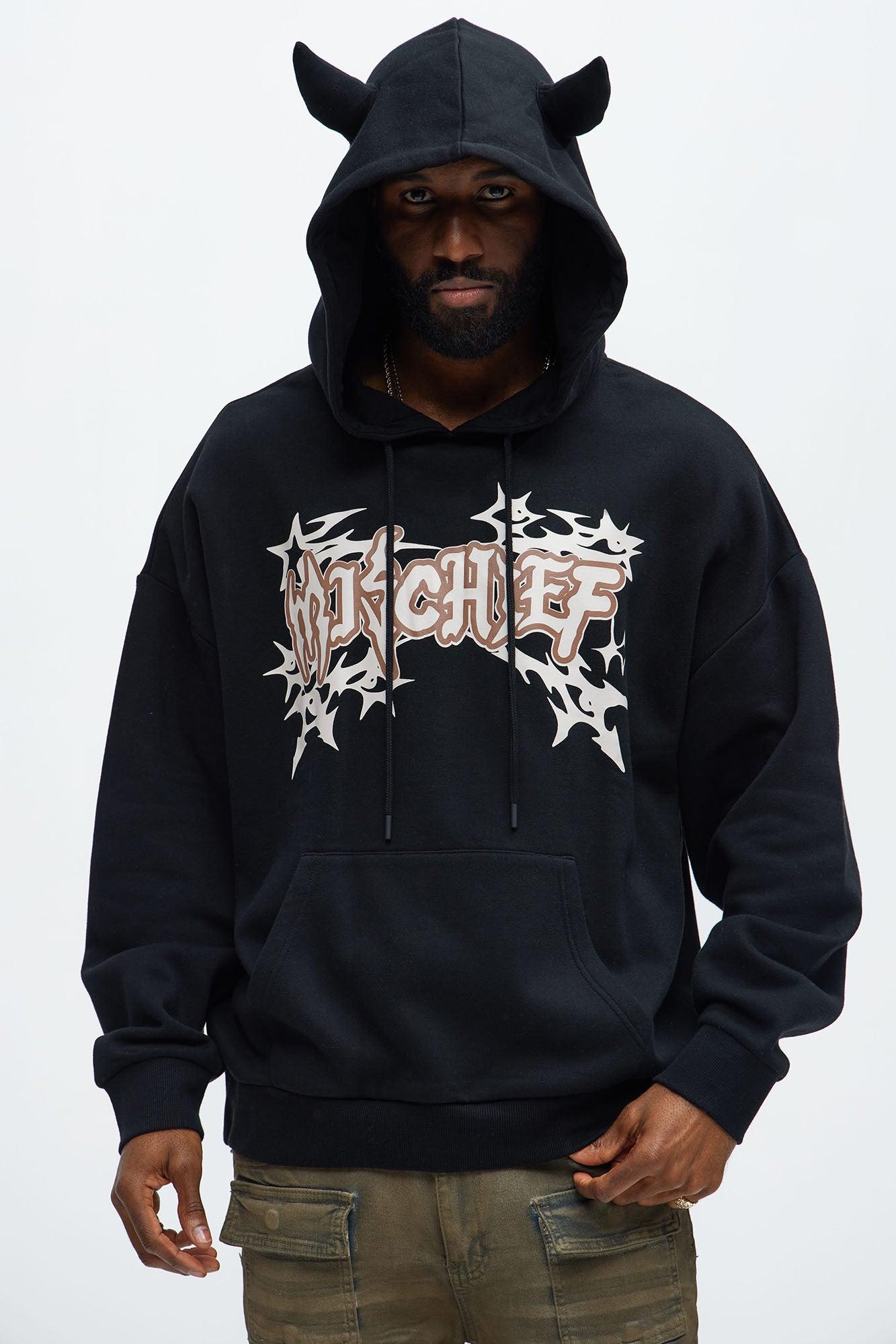 Tyson Mischief Oversized Hoodie - Black Product Image