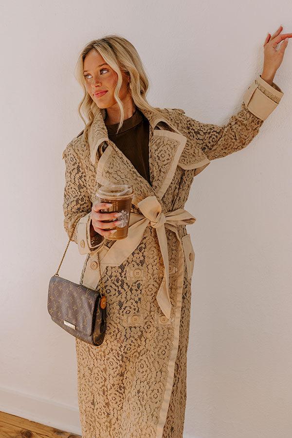 NYC Catwalk Lace Trench Coat Product Image