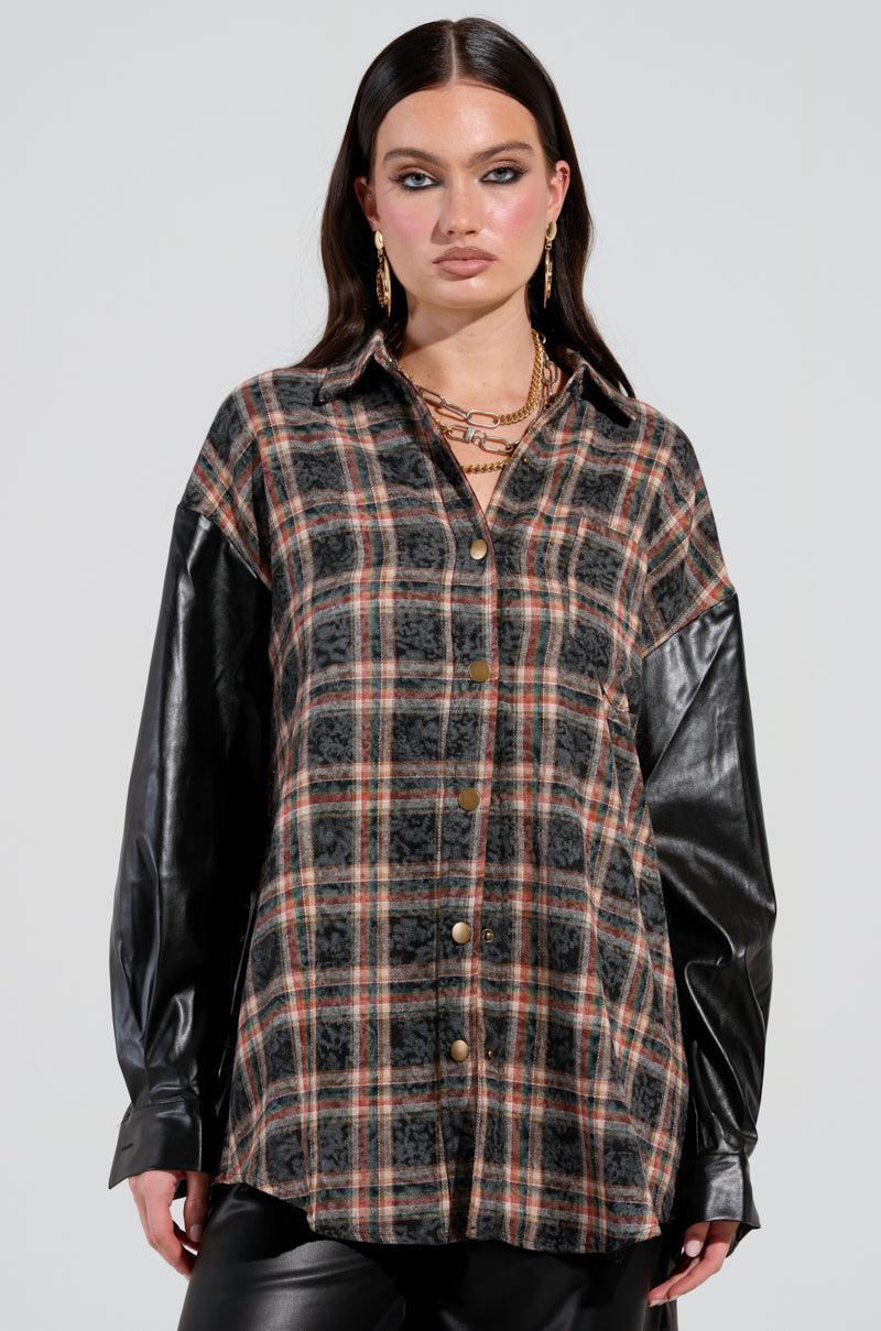 LANA BUTTON DOWN MULTI FUNCTION BLOUSE Product Image