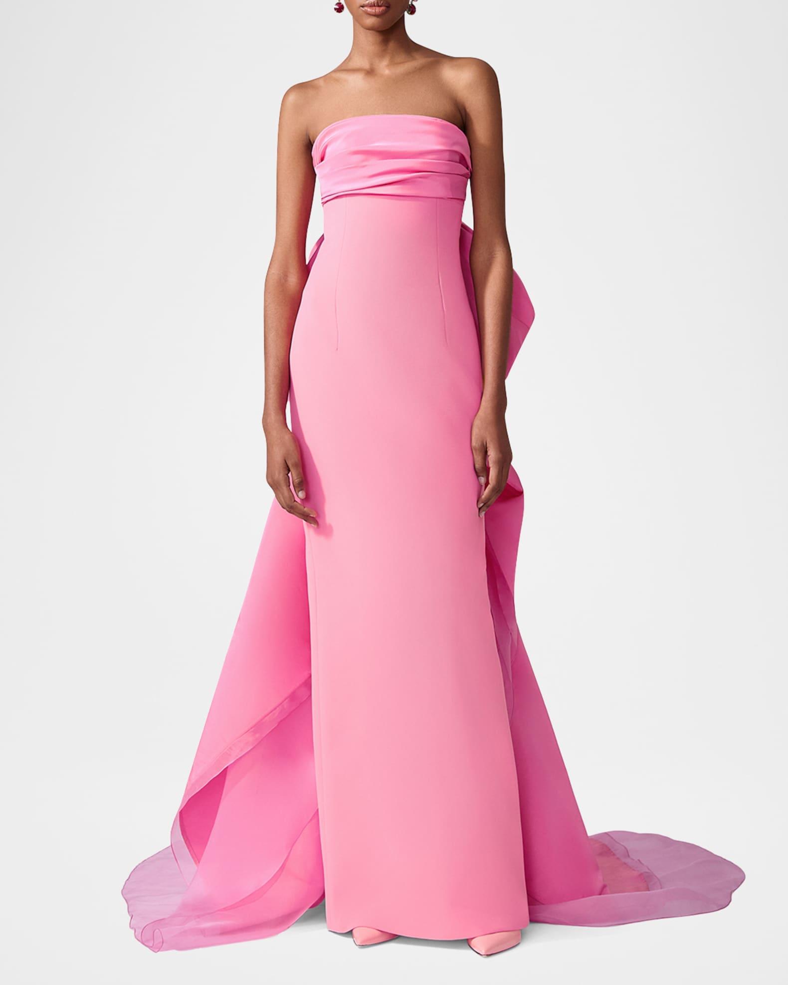 Strapless Bow-Back Column Gown Product Image