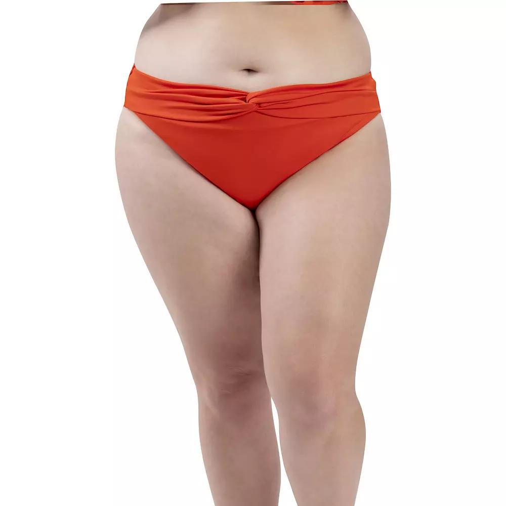Women's Dolfin Aquashape UPF 50+ Solid Knot-Front Swim Briefs,  Product Image