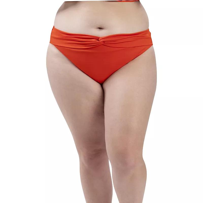 Women's Dolfin Aquashape UPF 50+ Solid Knot-Front Swim Briefs,  Product Image