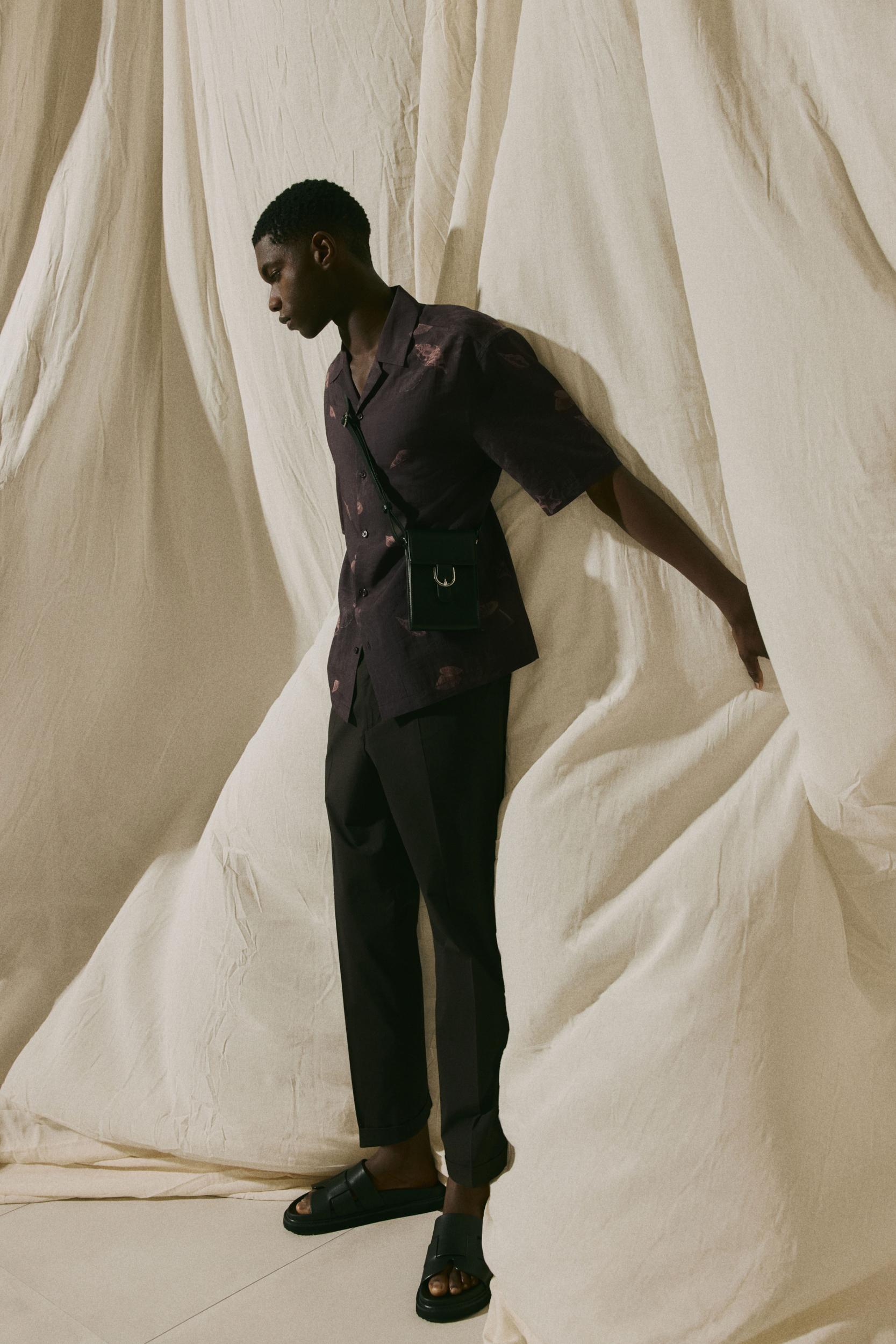 Regular-Fit Lyocell-Blend Resort Shirt Product Image