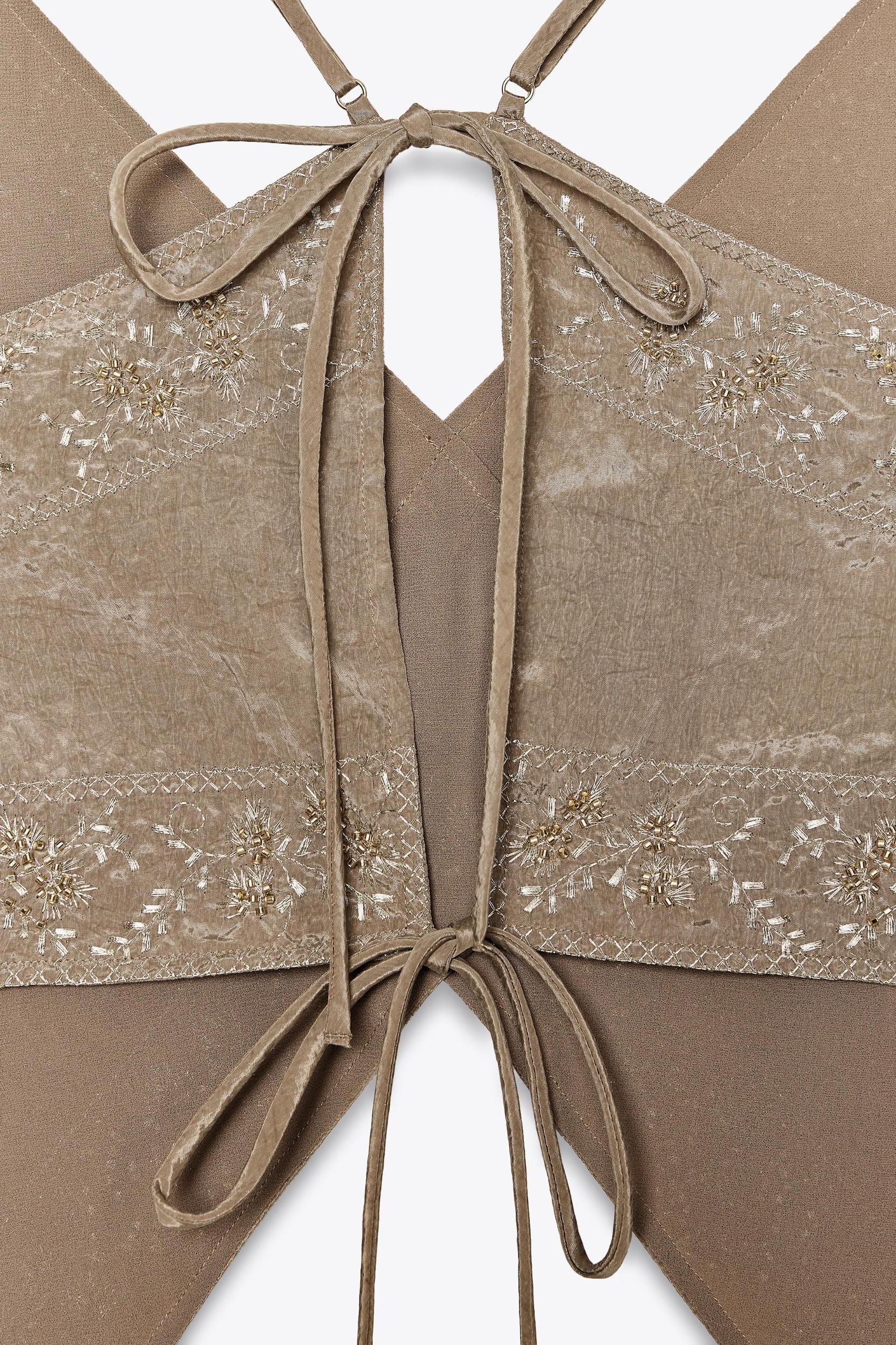 BEADED EMBROIDERED TOP Product Image