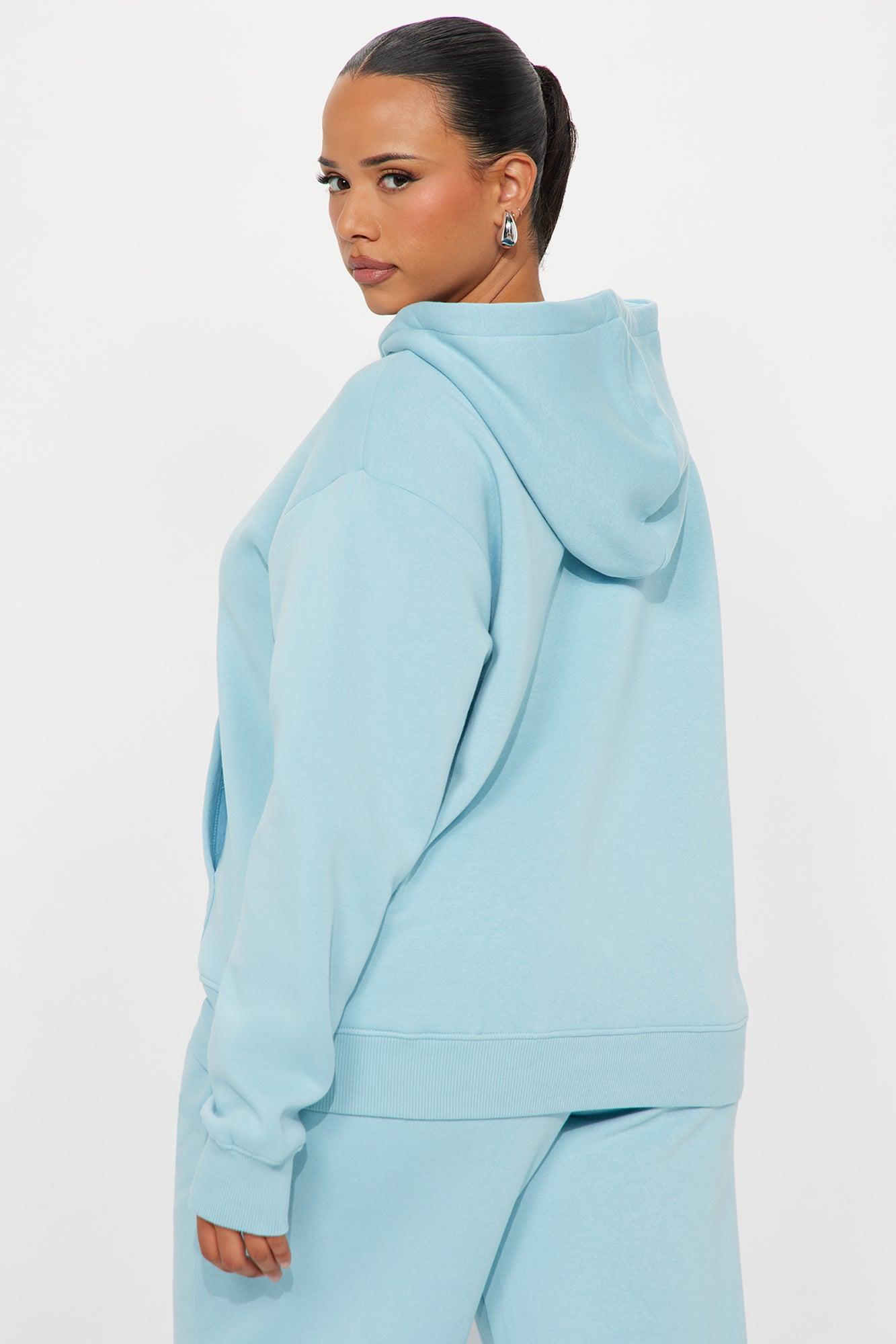 Stole My Ex Boyfriend's Oversized Hoodie - Light Blue Female Product Image
